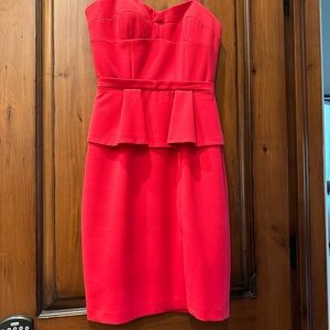 BCBG MAXAZRIA strapless red dress, size 4